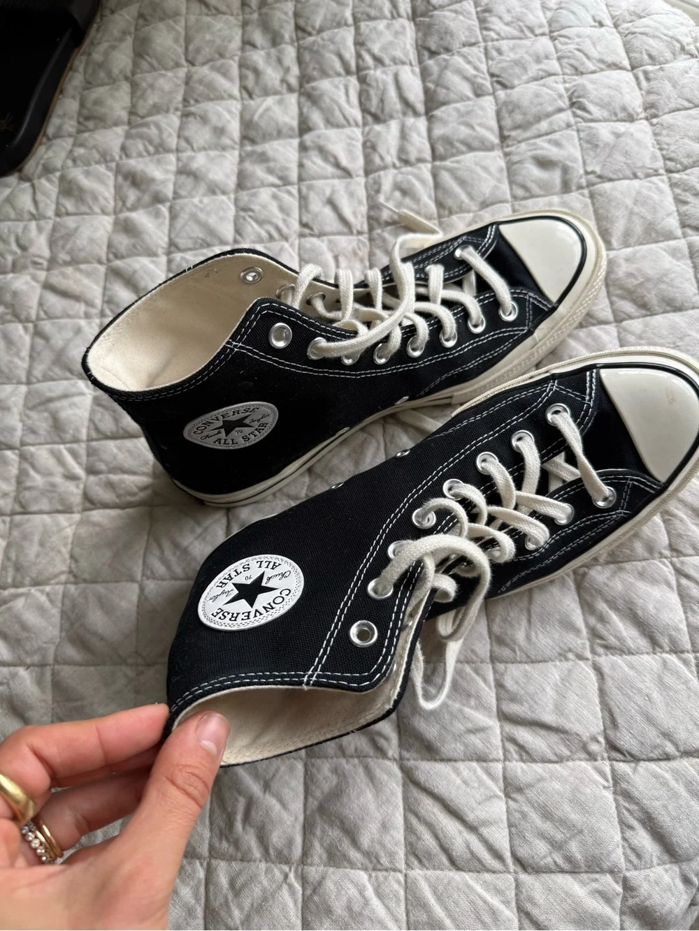 Converse Black & White High-Top Canvas Sneakers